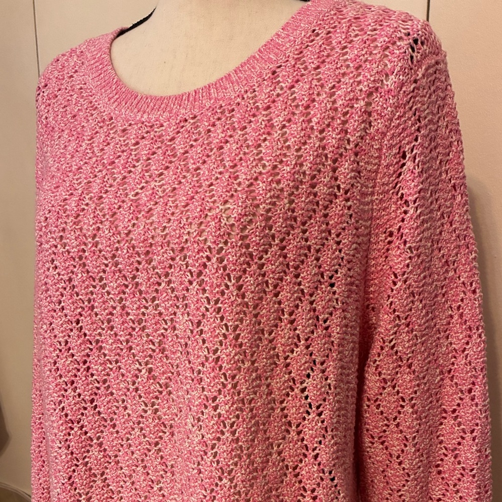 Talbots Pink Cotton Summer Sweater